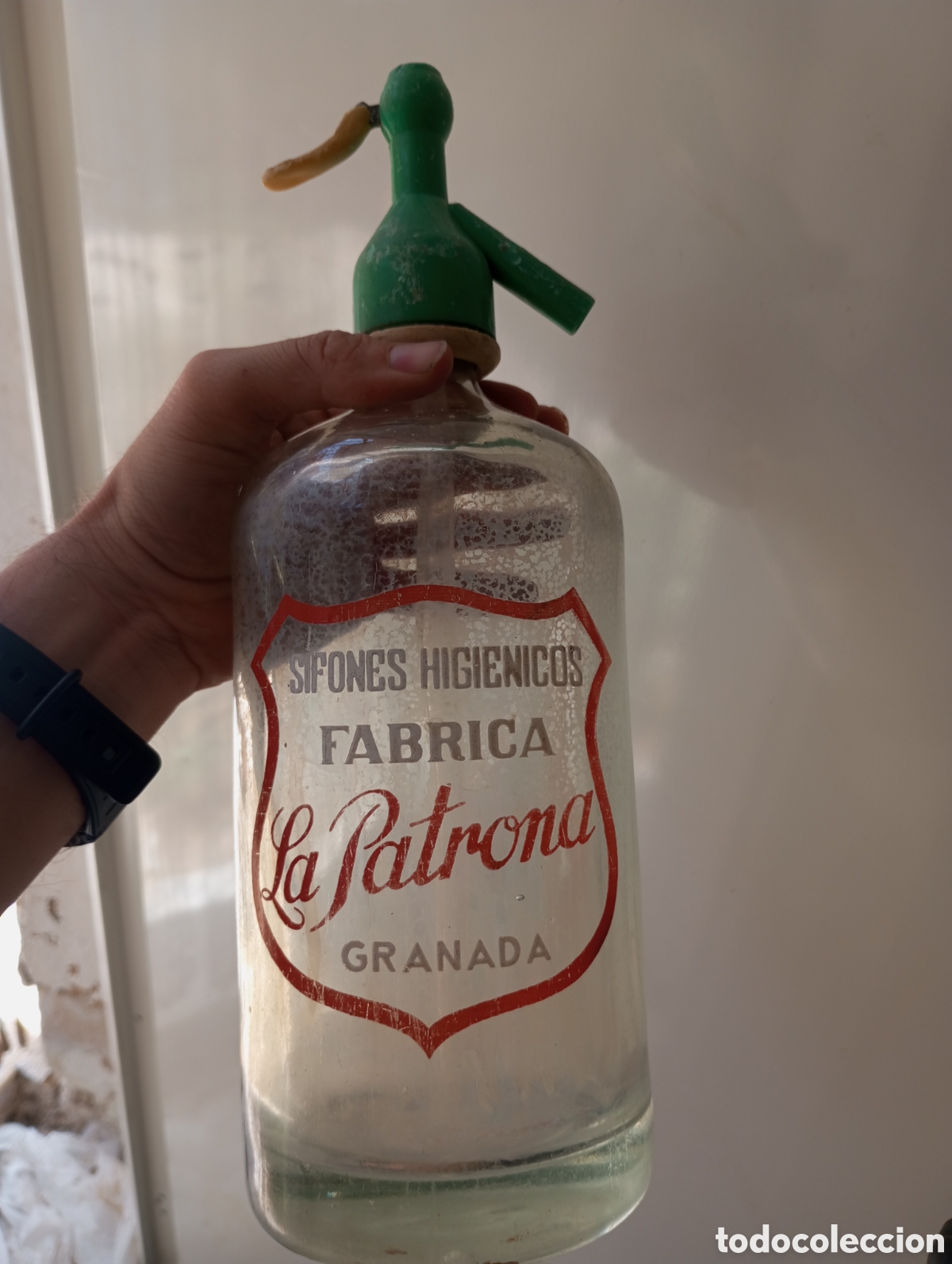 Botellas antiguas: Sifon La Patrona Granada - Foto 1