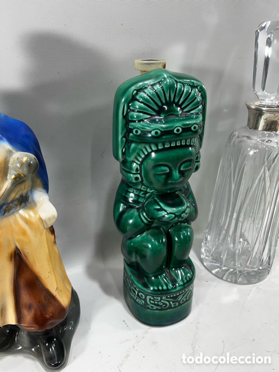 Botellas antiguas: LOTE DE DIFERENTES BOTELLAS DE CRISTAL - Foto 4