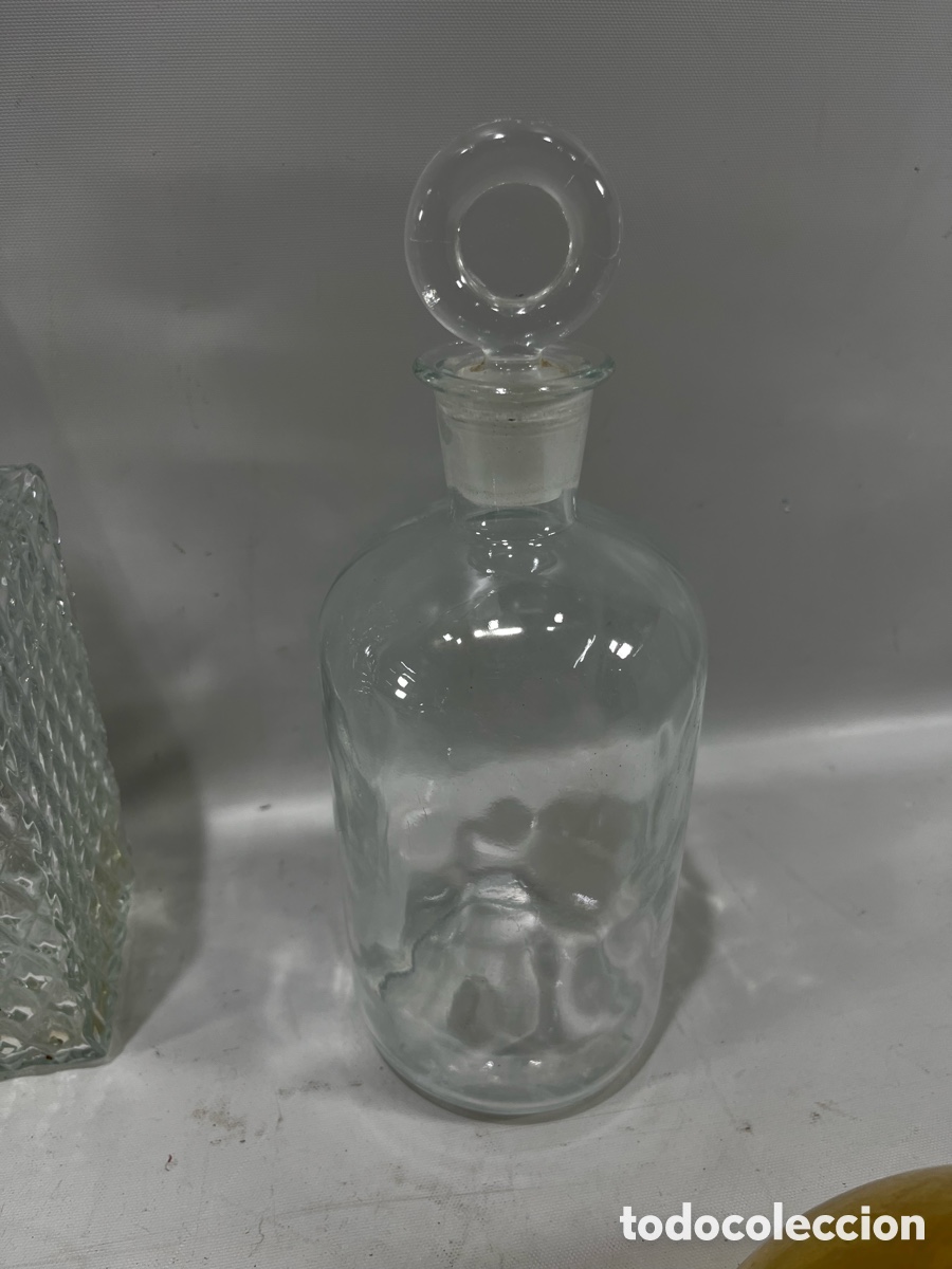 Botellas antiguas: LOTE DE DIFERENTES BOTELLAS DE CRISTAL - Foto 7