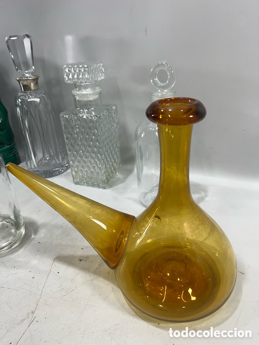 Botellas antiguas: LOTE DE DIFERENTES BOTELLAS DE CRISTAL - Foto 8