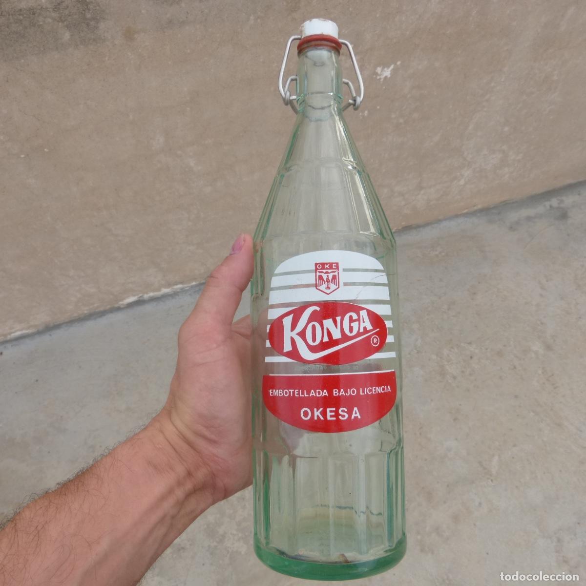 Botellas antiguas: Botella de gaseosa, Konga, Okesa, litro. - Foto 1