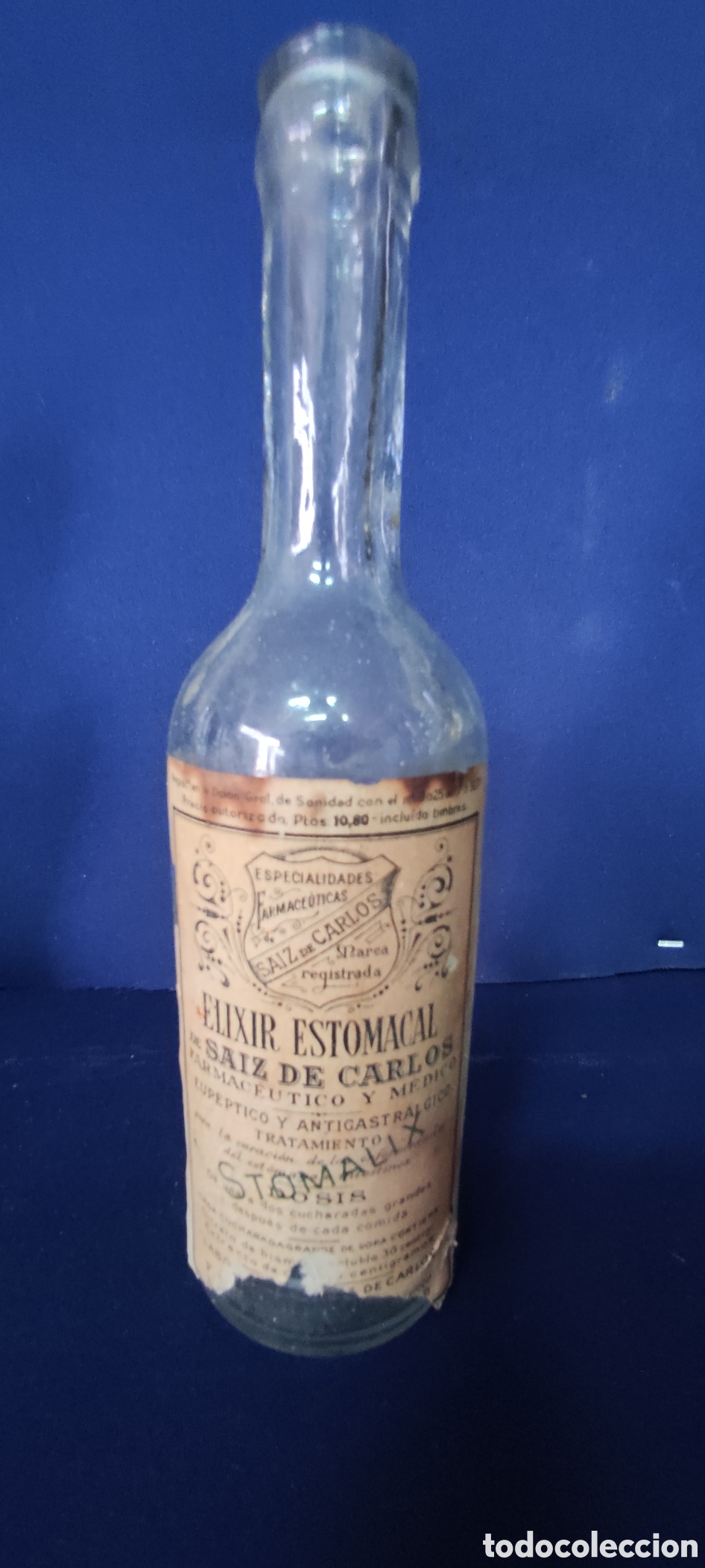 Botellas antiguas: Botella antigua elexur estomacal - Foto 4