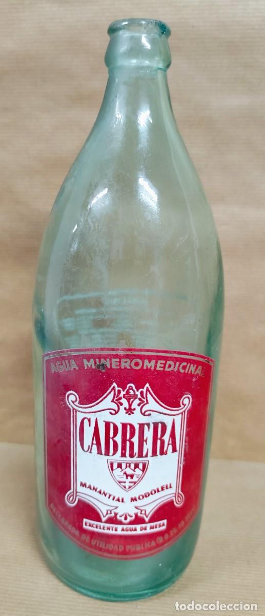 Botellas antiguas: BOTELLA AGUA DE CABRERA - Foto 2