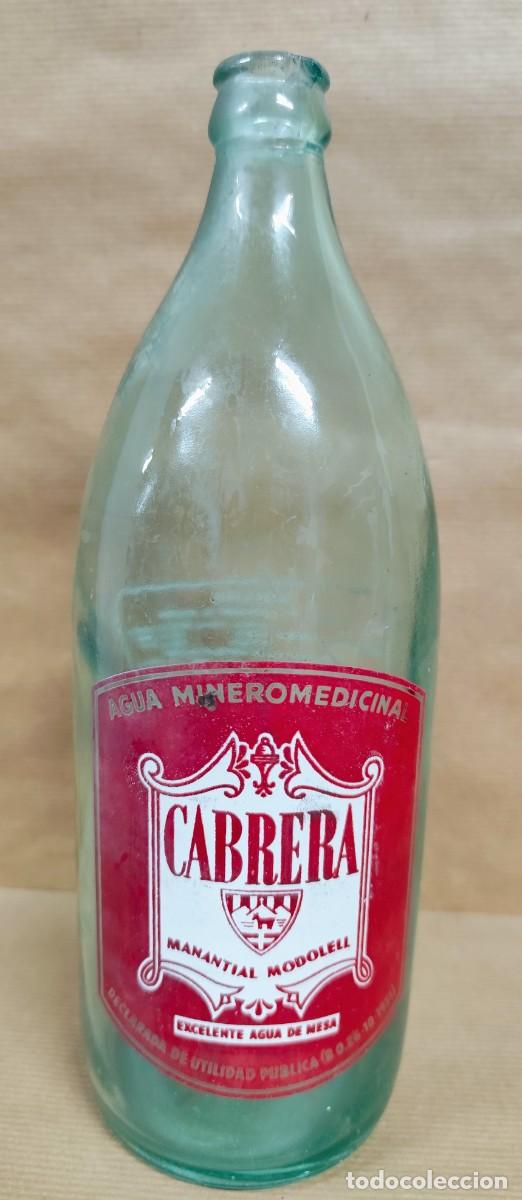 Botellas antiguas: BOTELLA AGUA DE CABRERA - Foto 3