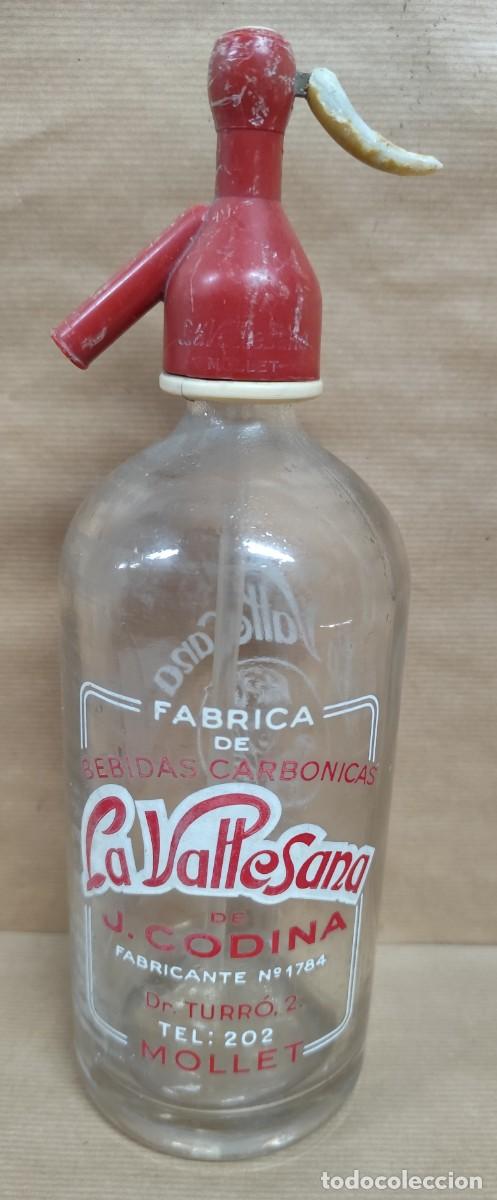 Botellas antiguas: Sif&oacute;n la Vallesana, Mollet de J. Codina - Foto 1