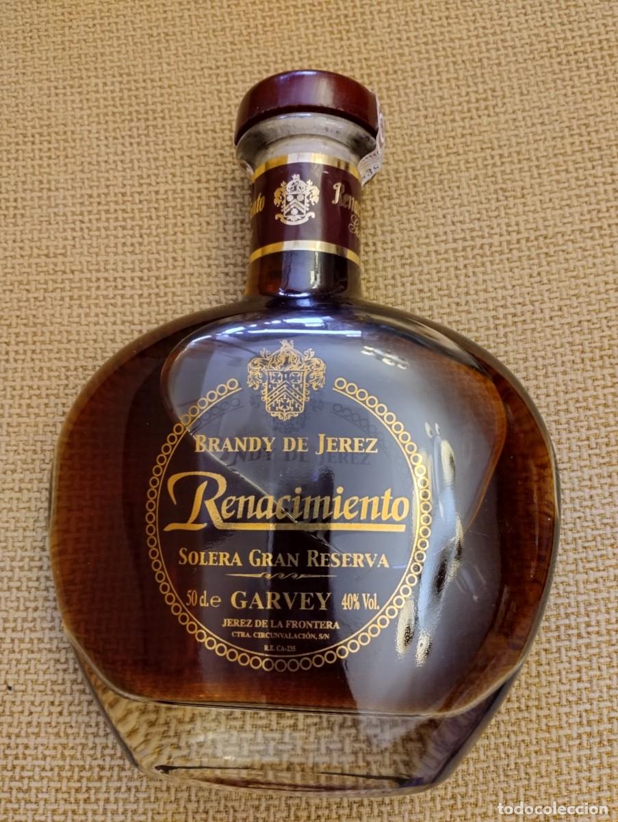 Botellas antiguas: Botella Brandy de Jerez Renacimiento - Foto 3