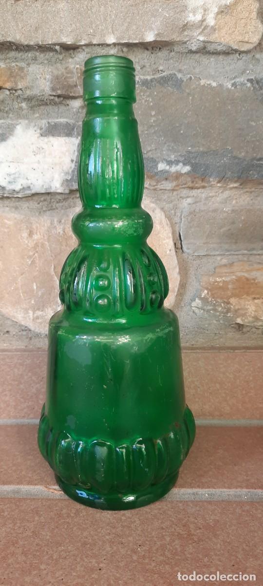 Botellas antiguas: Botella muy antigua verde - Foto 4