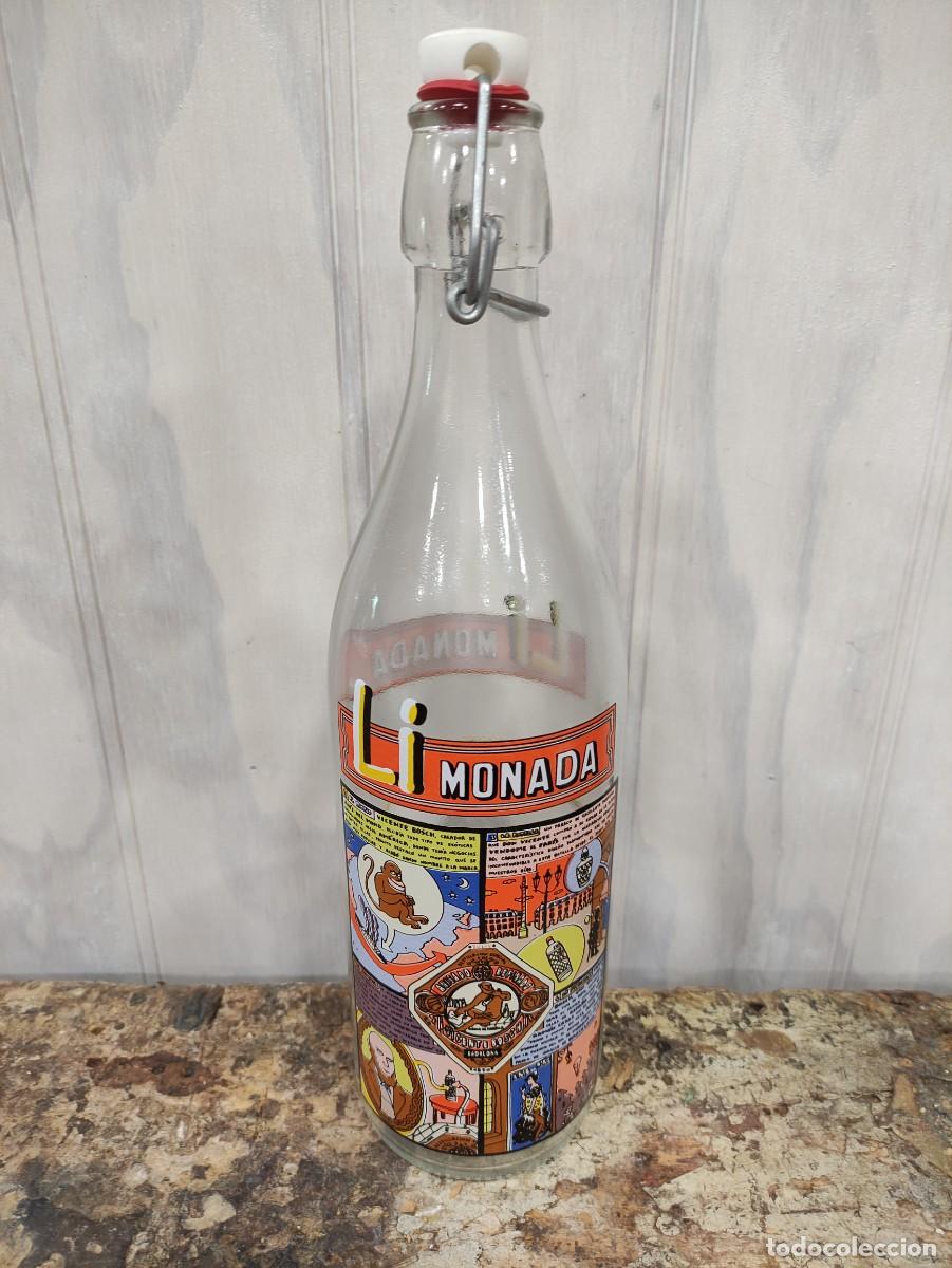 Botellas antiguas: Botella limonada an&iacute;s del mono - Foto 1