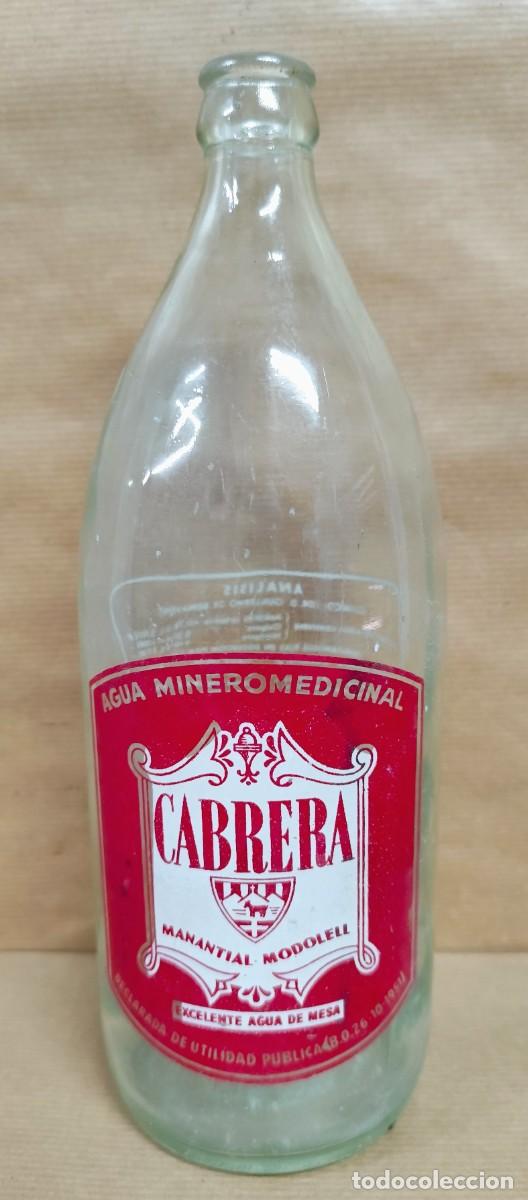 Botellas antiguas: BOTELLA AGUA DE CABRERA - Foto 2