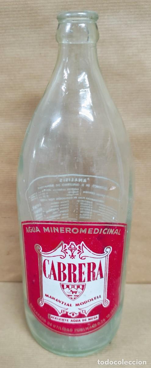 Botellas antiguas: BOTELLA AGUA DE CABRERA - Foto 3