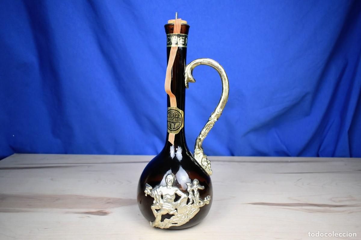 Botellas antiguas: Curiosa Botella de moscatel Therschen - Foto 1