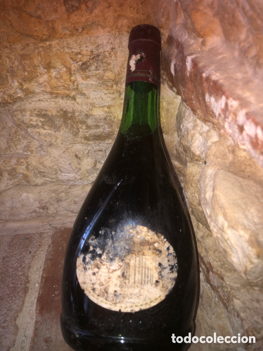 Botellas antiguas: Antigua botella vino pe&ntilde;ascal (rosado ) - Foto 3