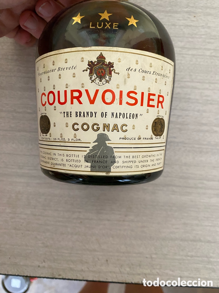 Botellas antiguas: Botella co&ntilde;ac Courvoisier - Foto 1
