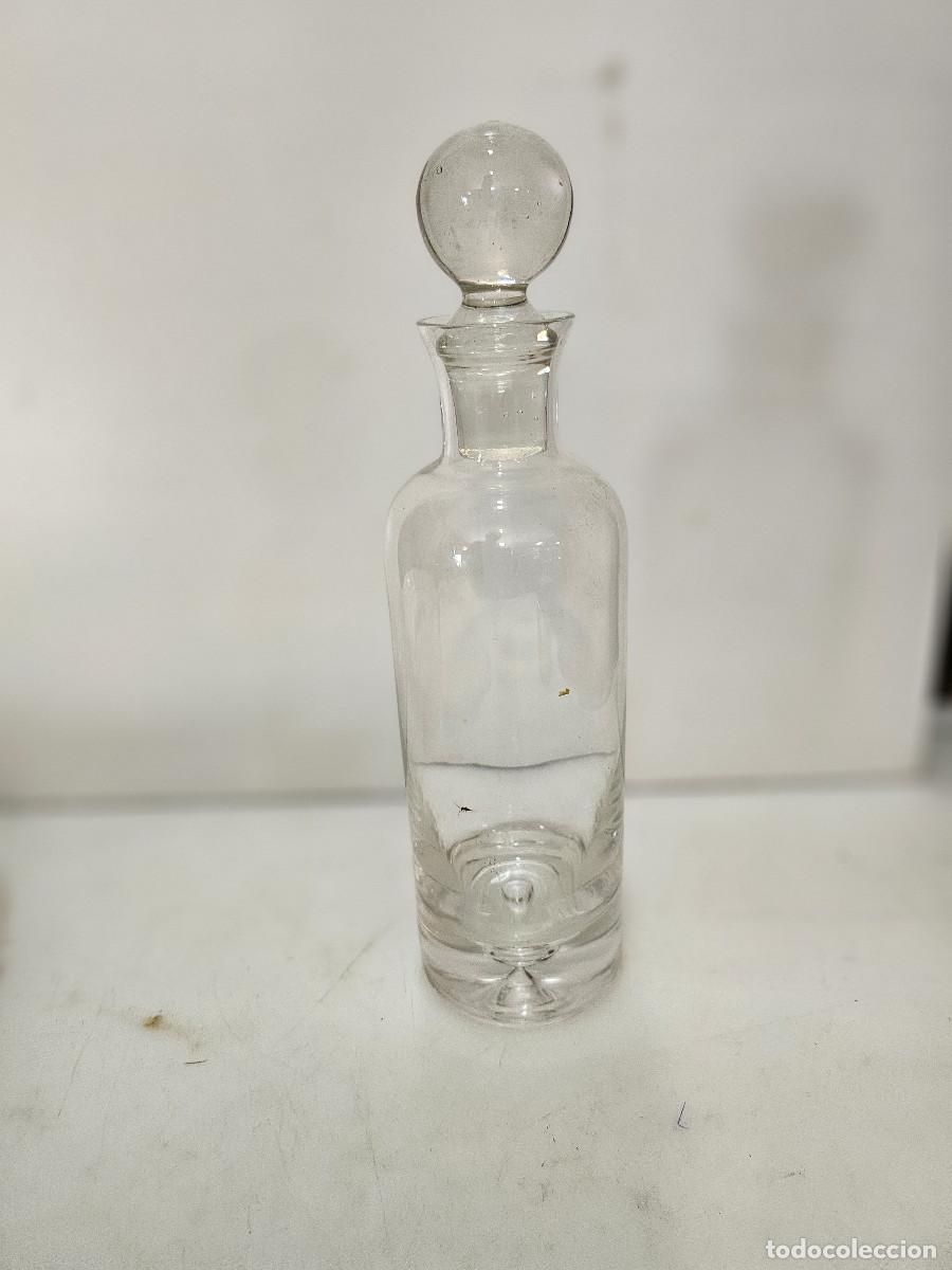 Botellas antiguas: botella de criustal para licor - Foto 1