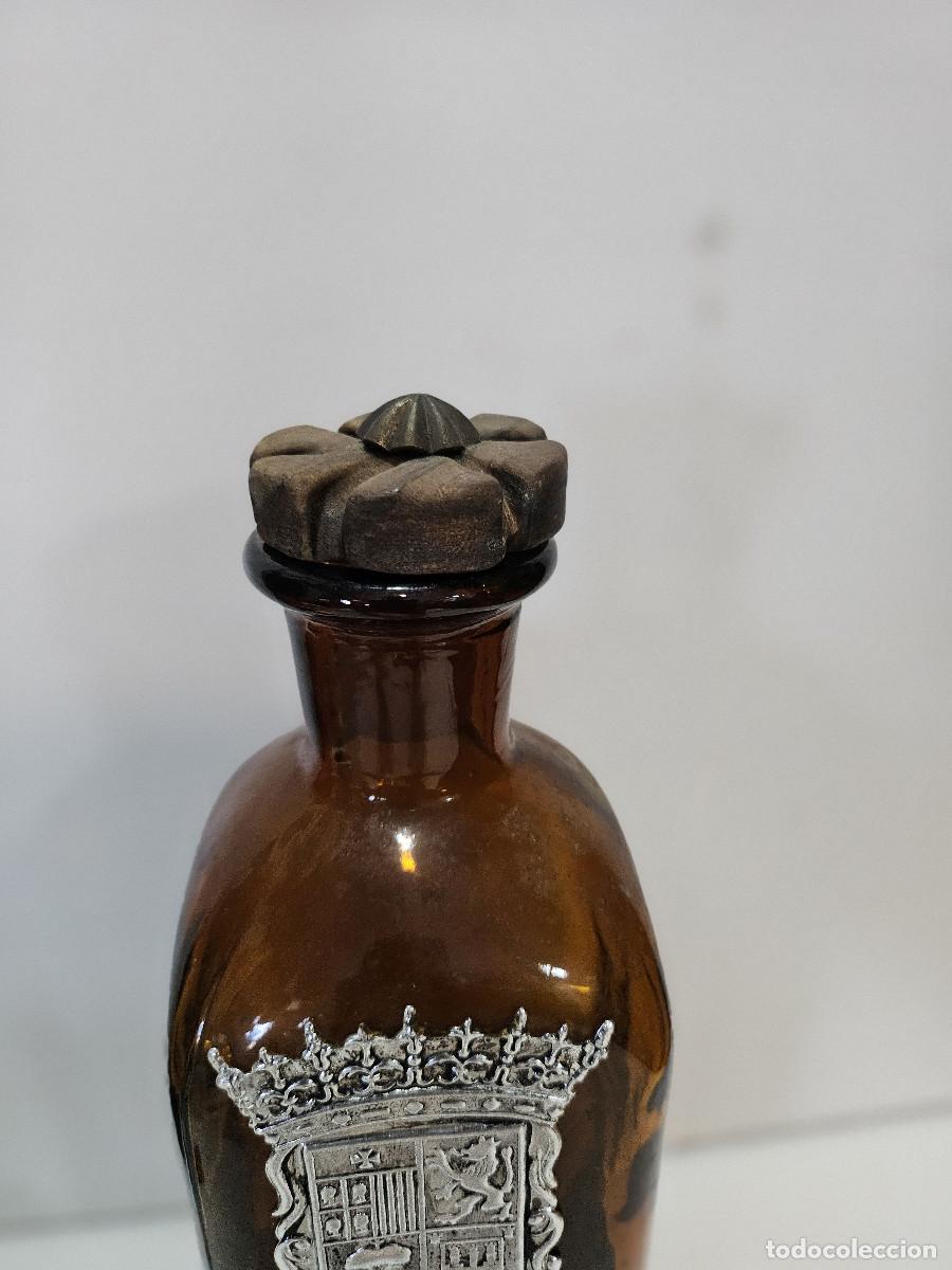 Botellas antiguas: botella de cristal marron - Foto 3