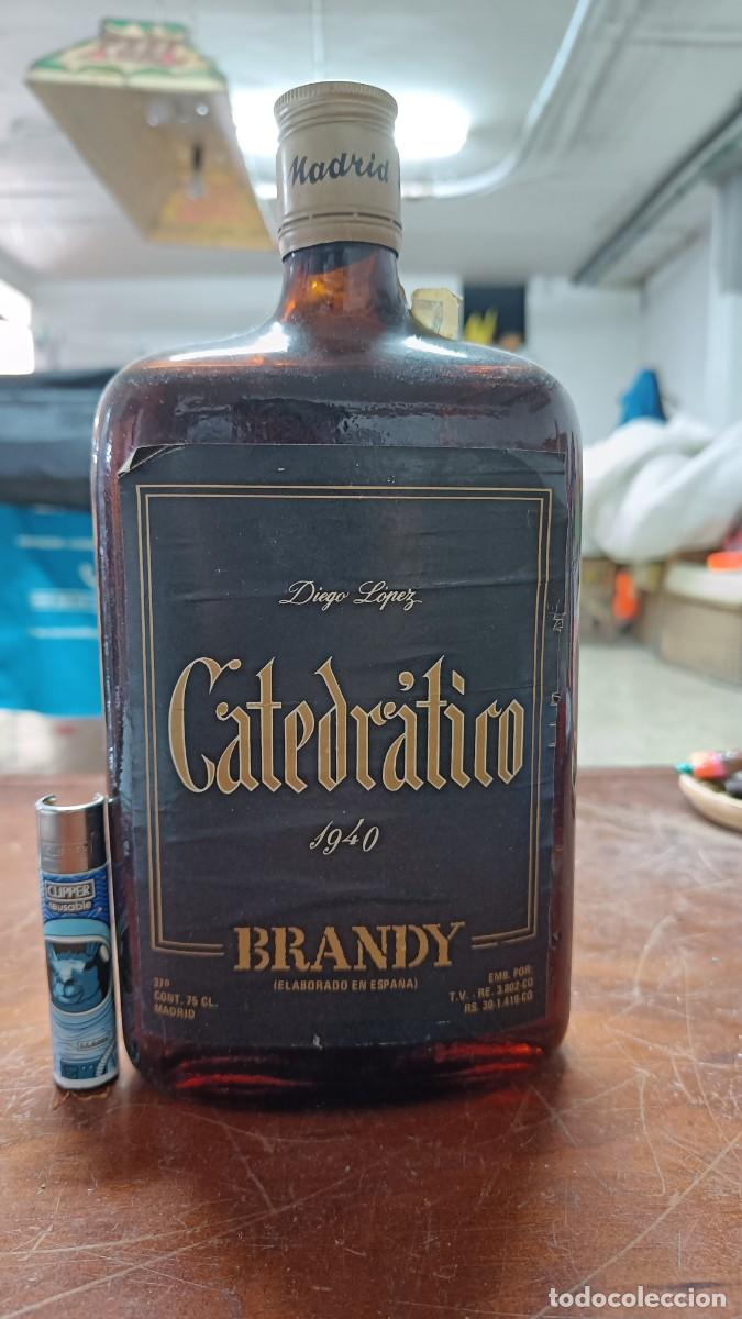Botellas antiguas: Brandy catedr&aacute;tico diego L&oacute;pez - Foto 1