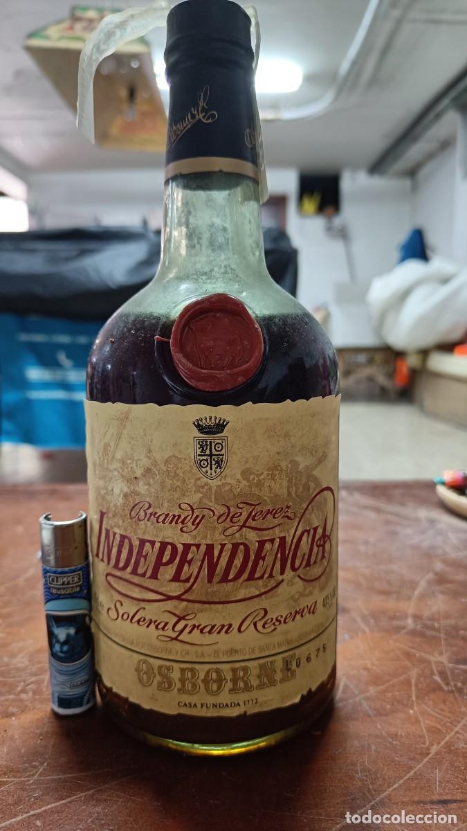 Botellas antiguas: Brandy de Jerez independencia - Foto 2