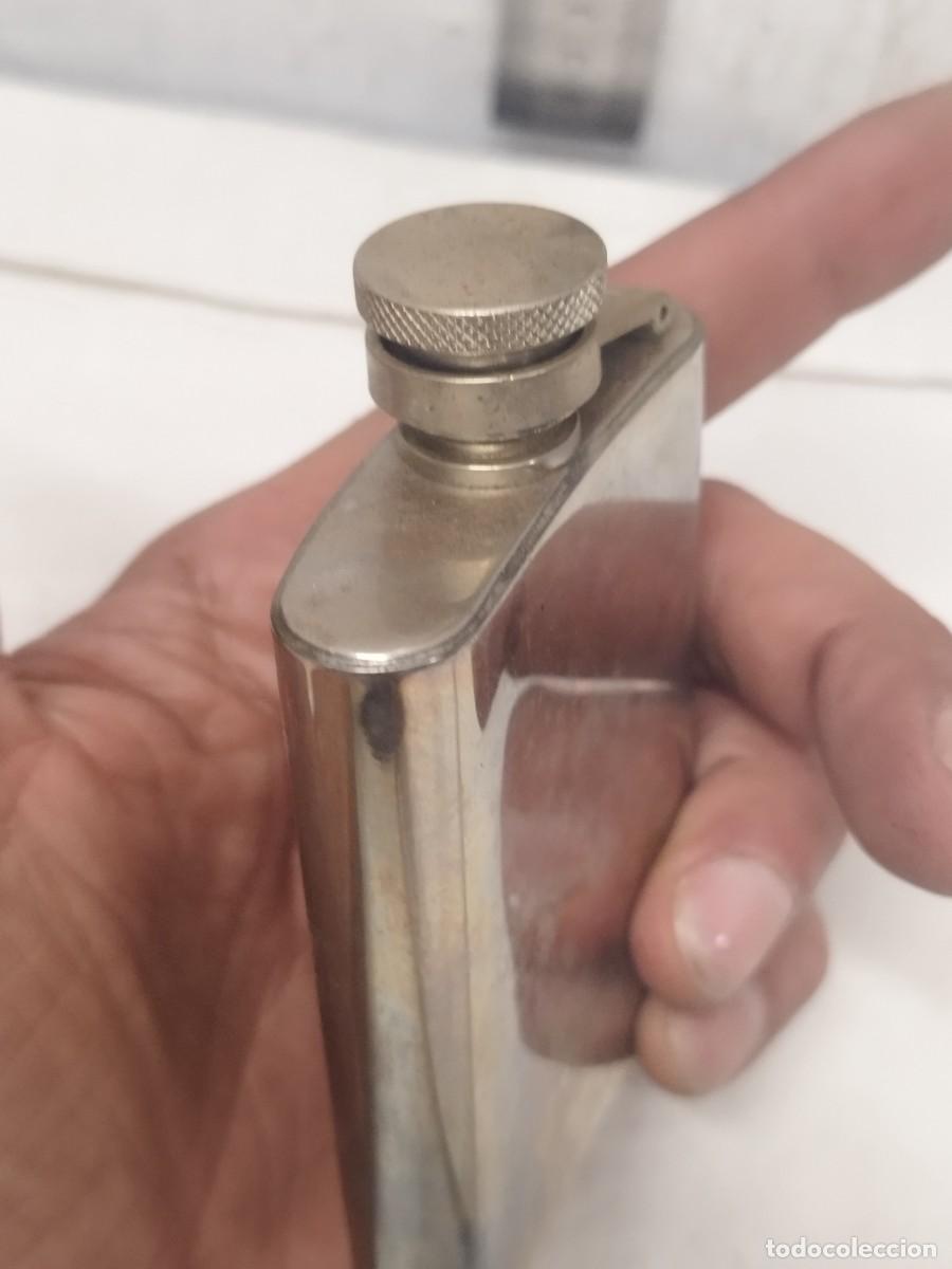 Botellas antiguas: Petaca de acero inoxidable, Nautic. - Foto 4