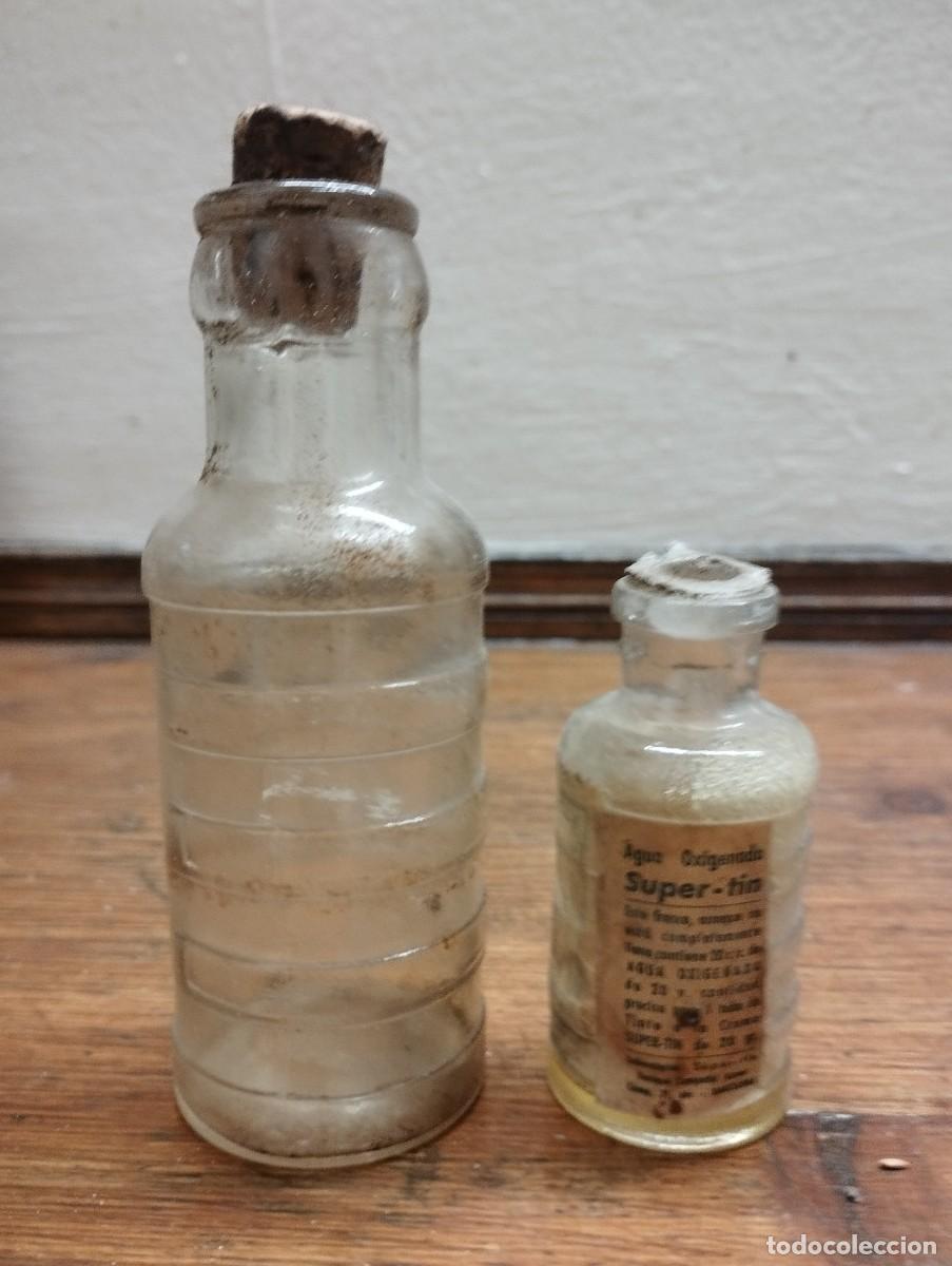 Botellas antiguas: AGUA OXIGENADA SUPER TIN BARCELONA. - Foto 1