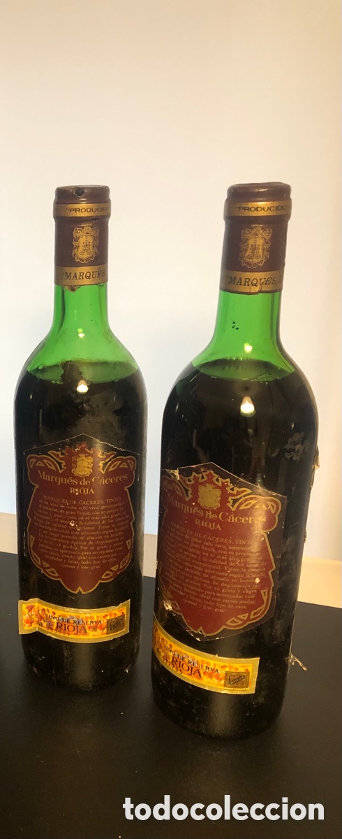 Botellas antiguas: Reserva 1968 MARQUES DE C&Aacute;CERES - Foto 2