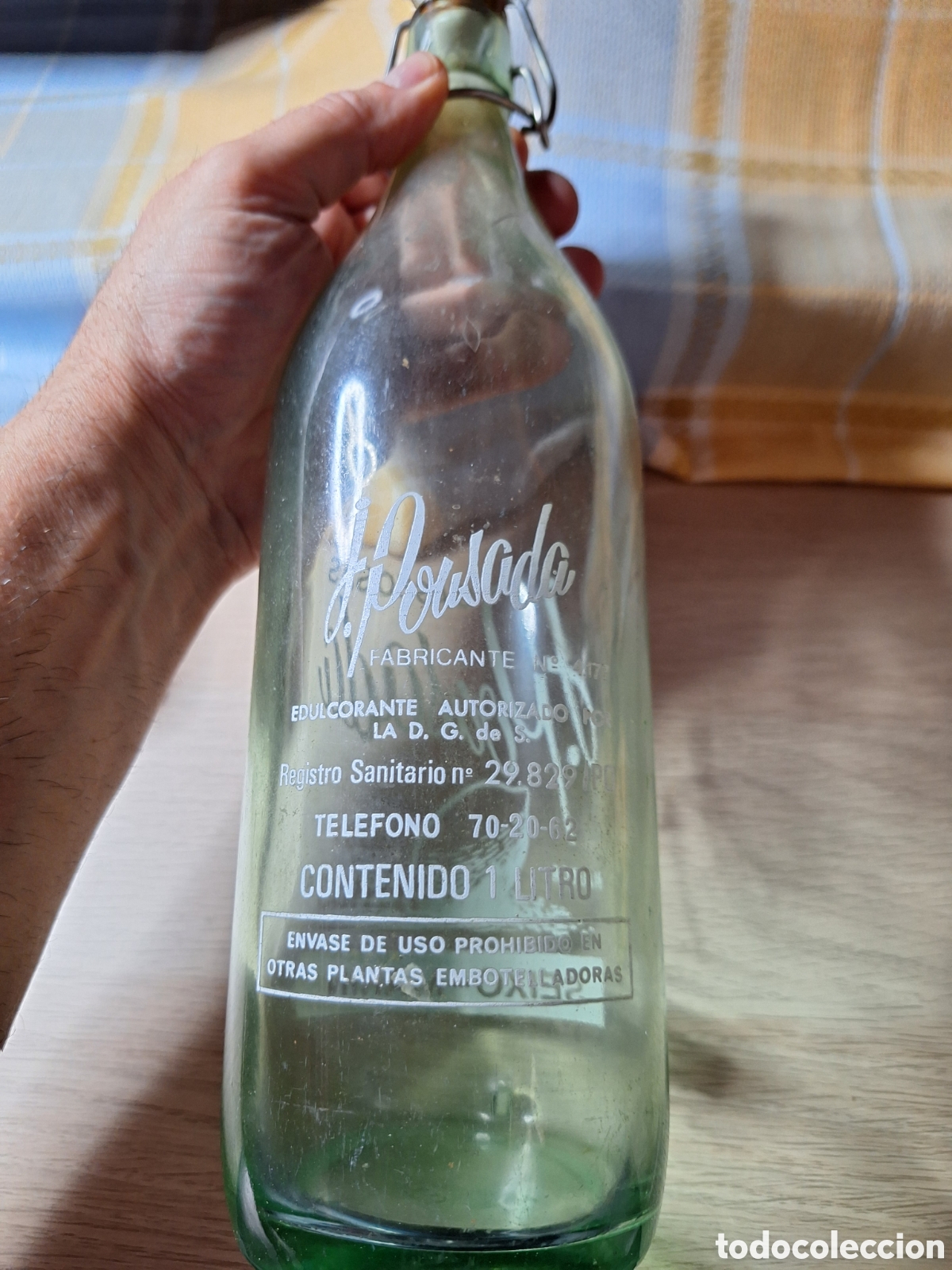 Botellas antiguas: Botella gaseosa j.pousada. - Foto 2