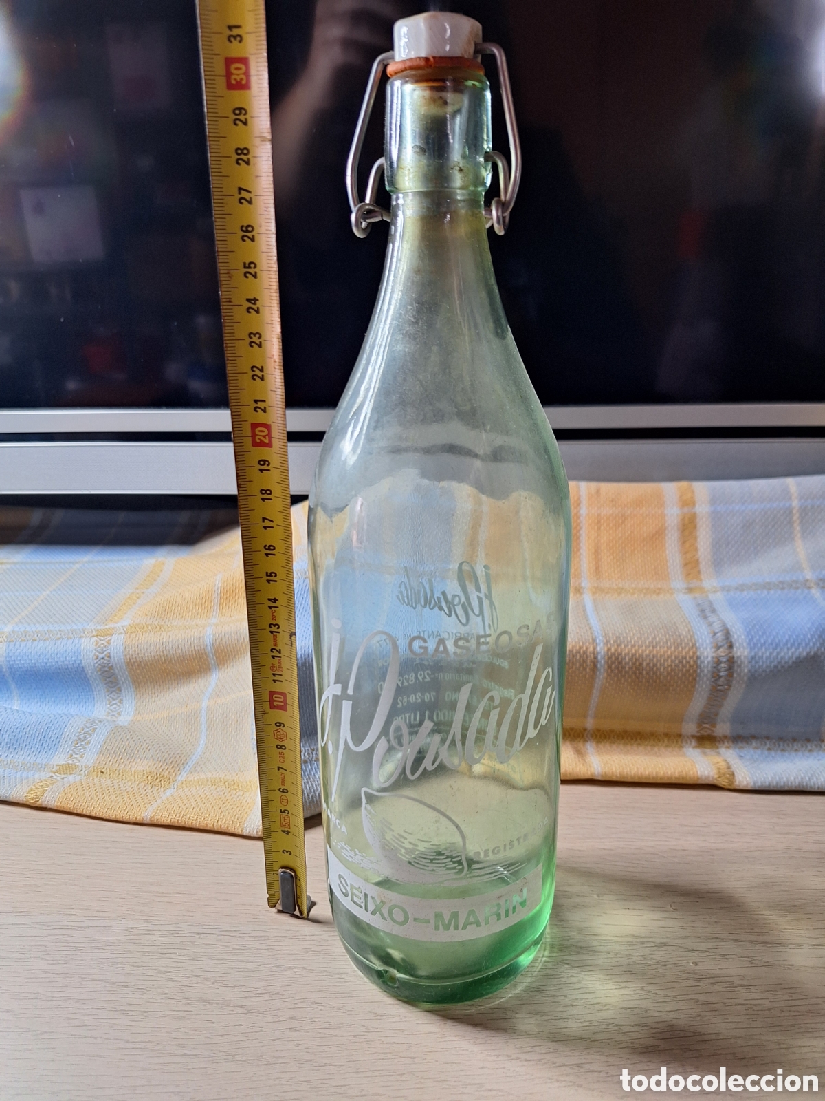 Botellas antiguas: Botella gaseosa j.pousada. - Foto 1