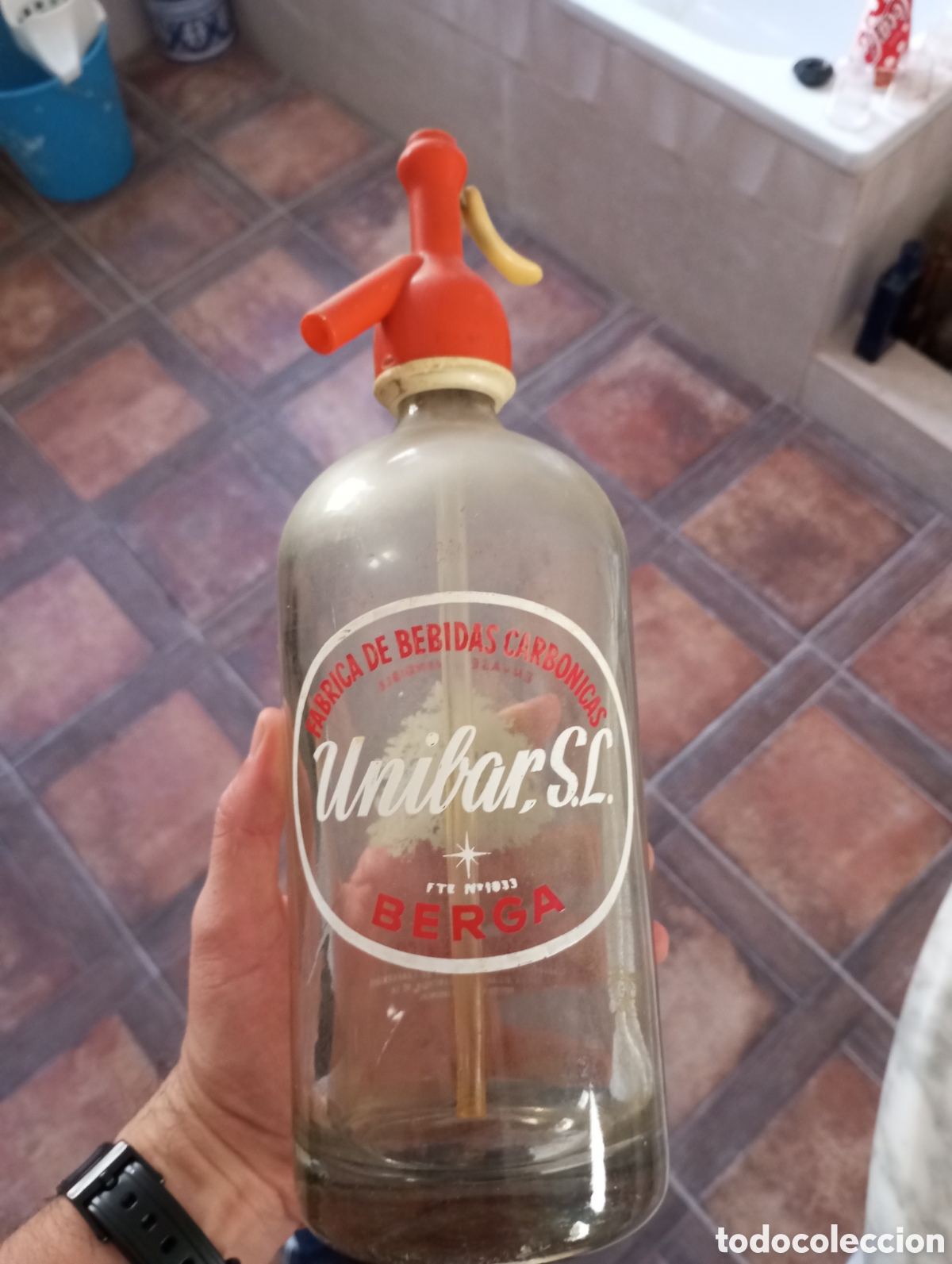 Botellas antiguas: Sifon Unibal Berga Barcelona - Foto 1