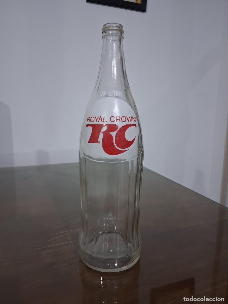 Botellas antiguas: Botella de refresco 1 litro Royal Crown - Foto 1