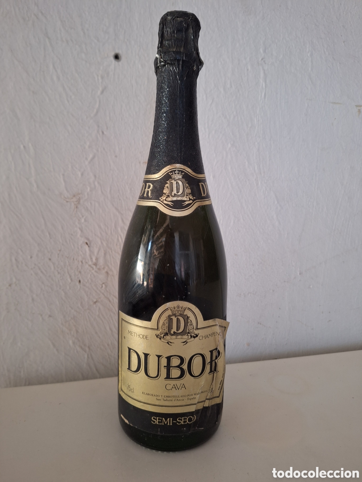 Botellas antiguas: Botella de cava Dubor - Foto 1