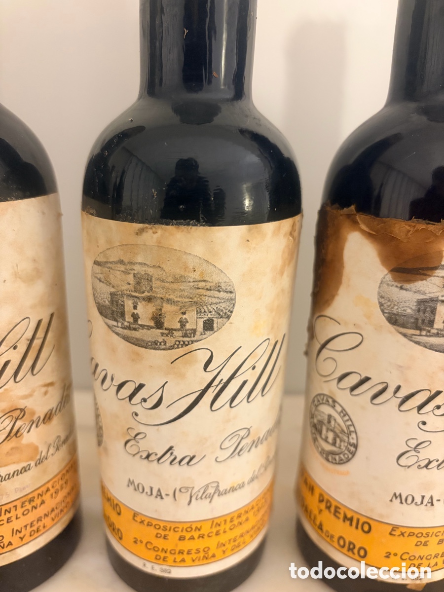 Botellas antiguas: Cavas hill extra Penad&eacute;s - 1940s - Foto 2