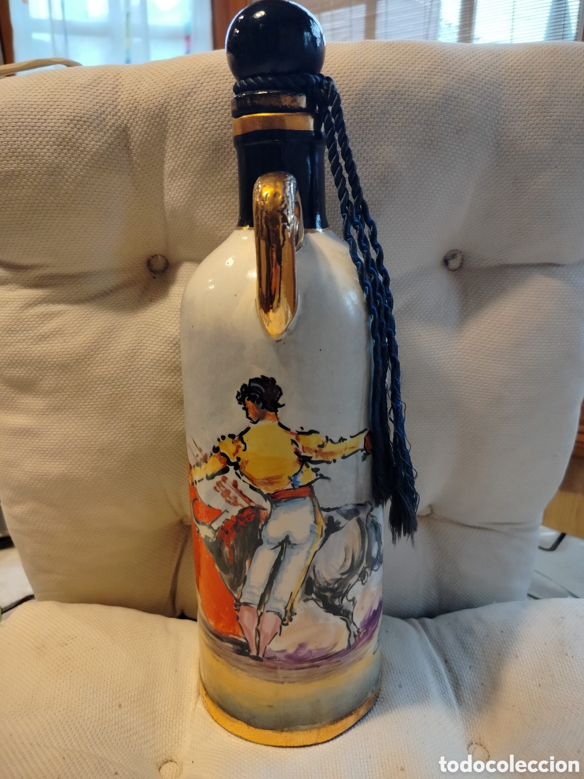 Botellas antiguas: Brandy 103 Botella Cer&aacute;mica - Foto 3