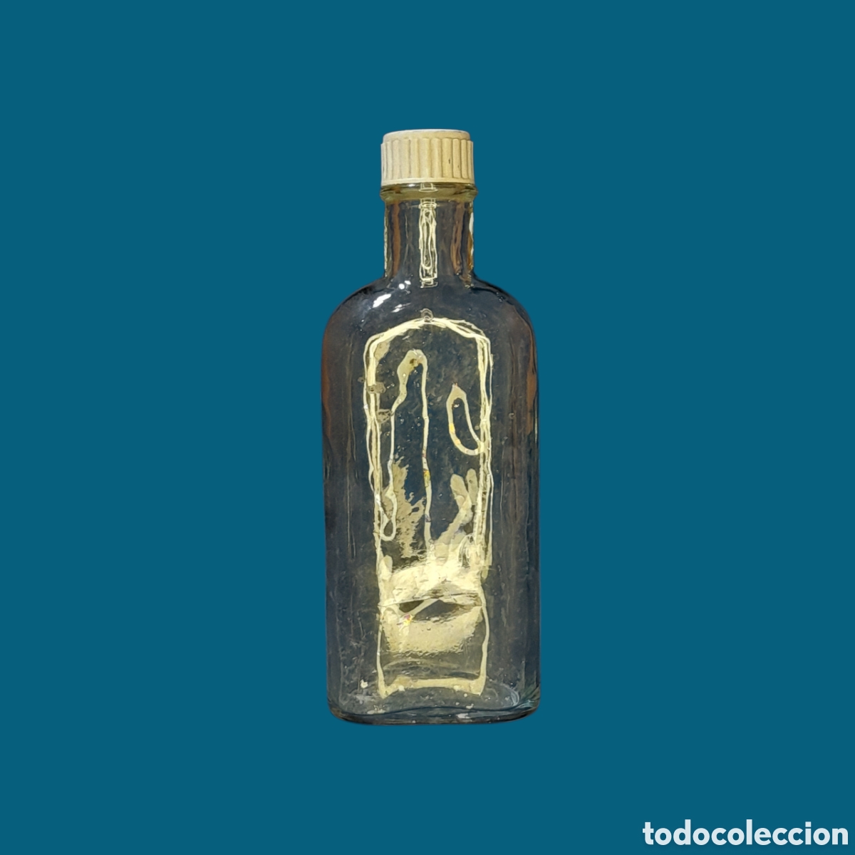 Botellas antiguas: Antigua botella de medicamentos. - Foto 1