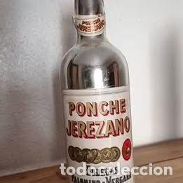 Botellas antiguas: Botella Ponche Jerezano - Foto 1