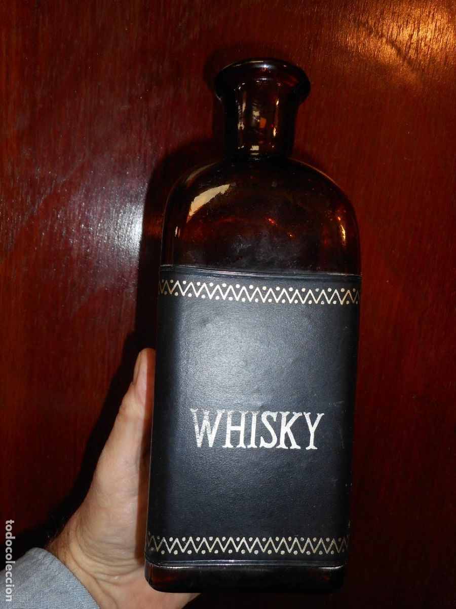 Botellas antiguas: Botella WHISKY ambar - Foto 1