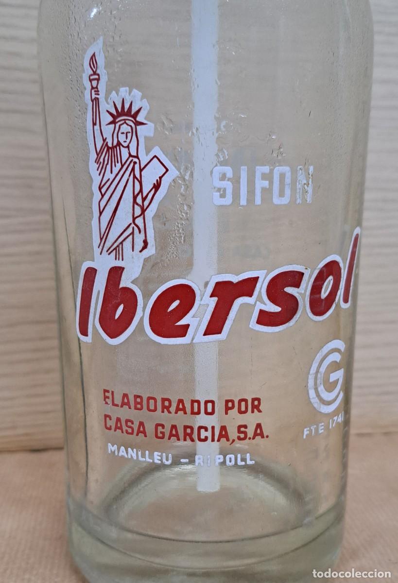 Botellas antiguas: Sif&oacute;n Ibersol Manlleu - Ripoll - Foto 2
