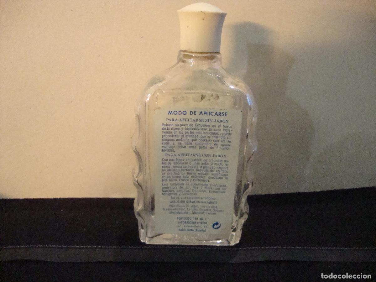 Botellas antiguas: BOTELLA VACIA MYRSOL EMULSION - Foto 2