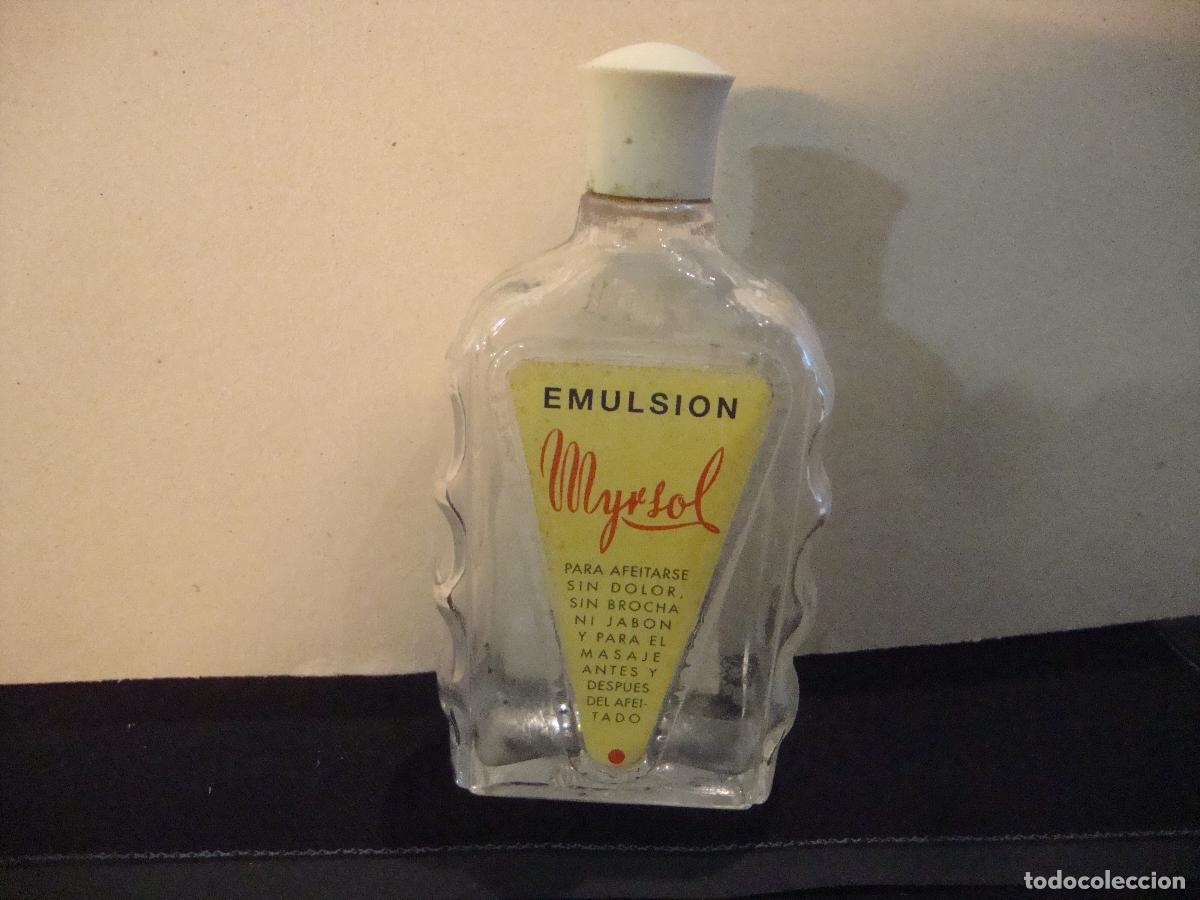 Botellas antiguas: BOTELLA VACIA MYRSOL EMULSION - Foto 1