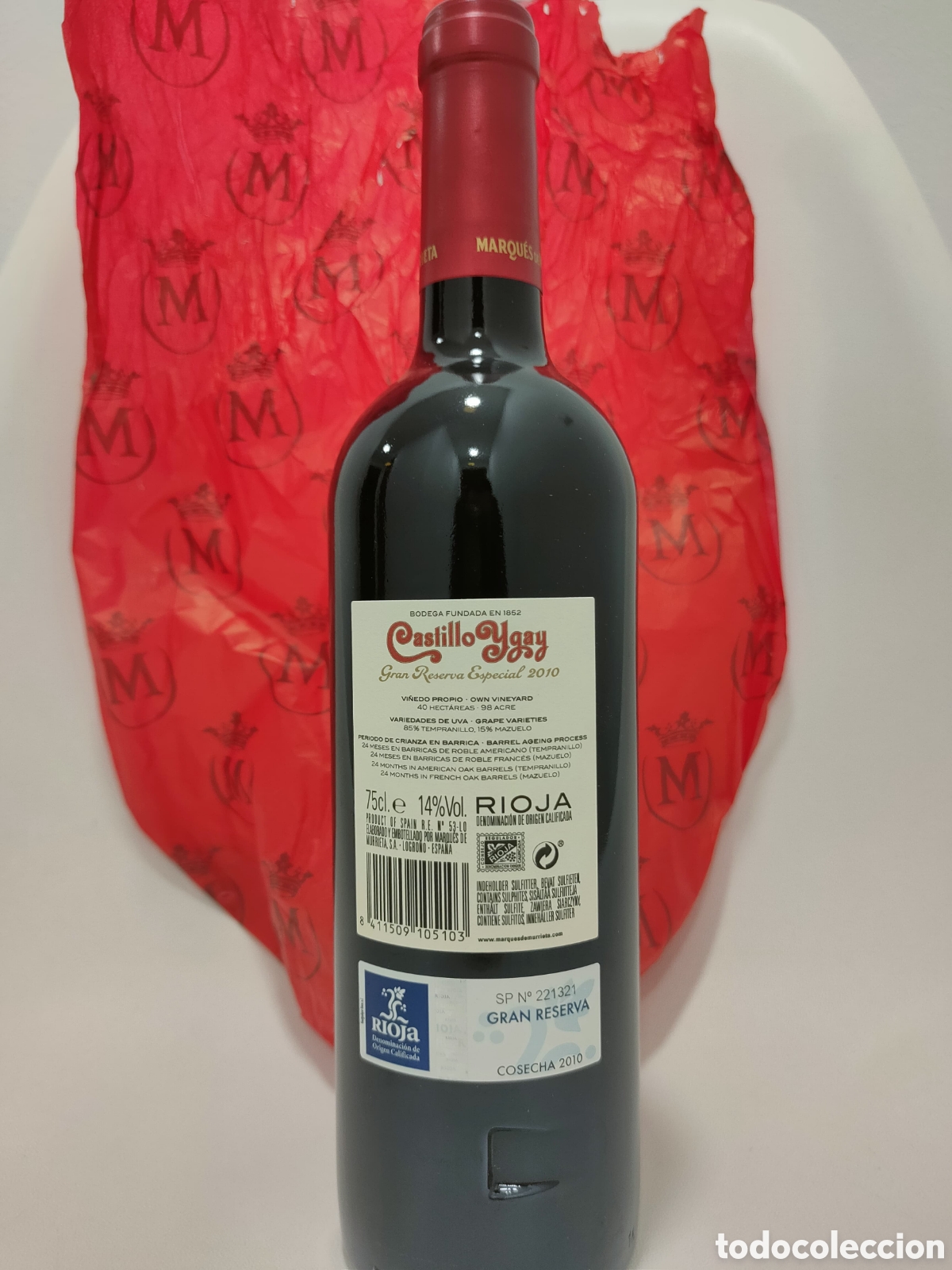 Botellas antiguas: Castillo de Ygay 2010 - Foto 4