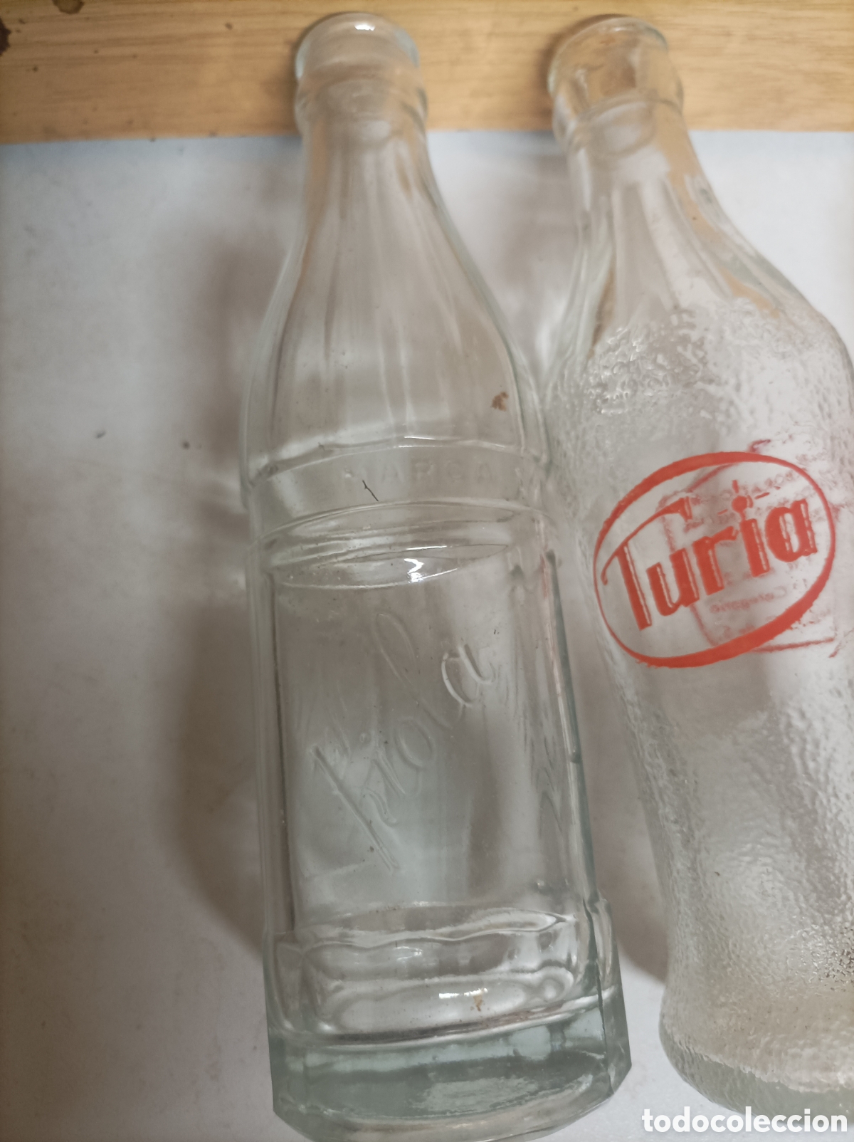 Botellas antiguas: Lote de siete botellas de bebidas - Foto 7
