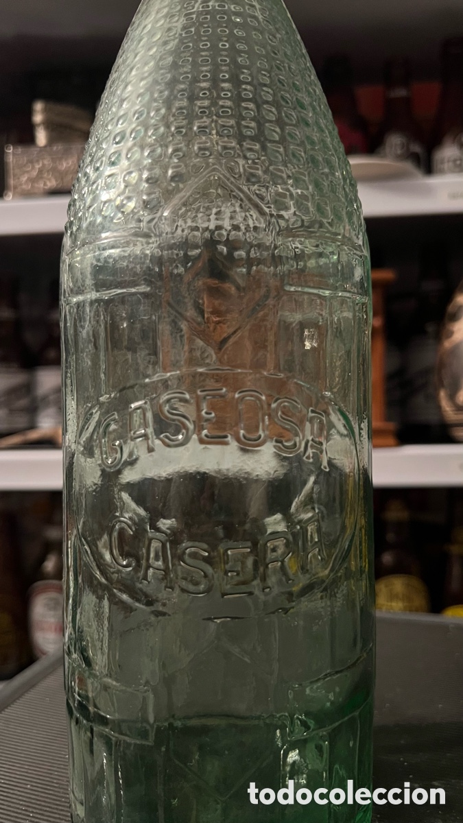 Botellas antiguas: ANTIGUA BOTELLA LA CASERA LETRAS EN RELIEVE - Foto 2