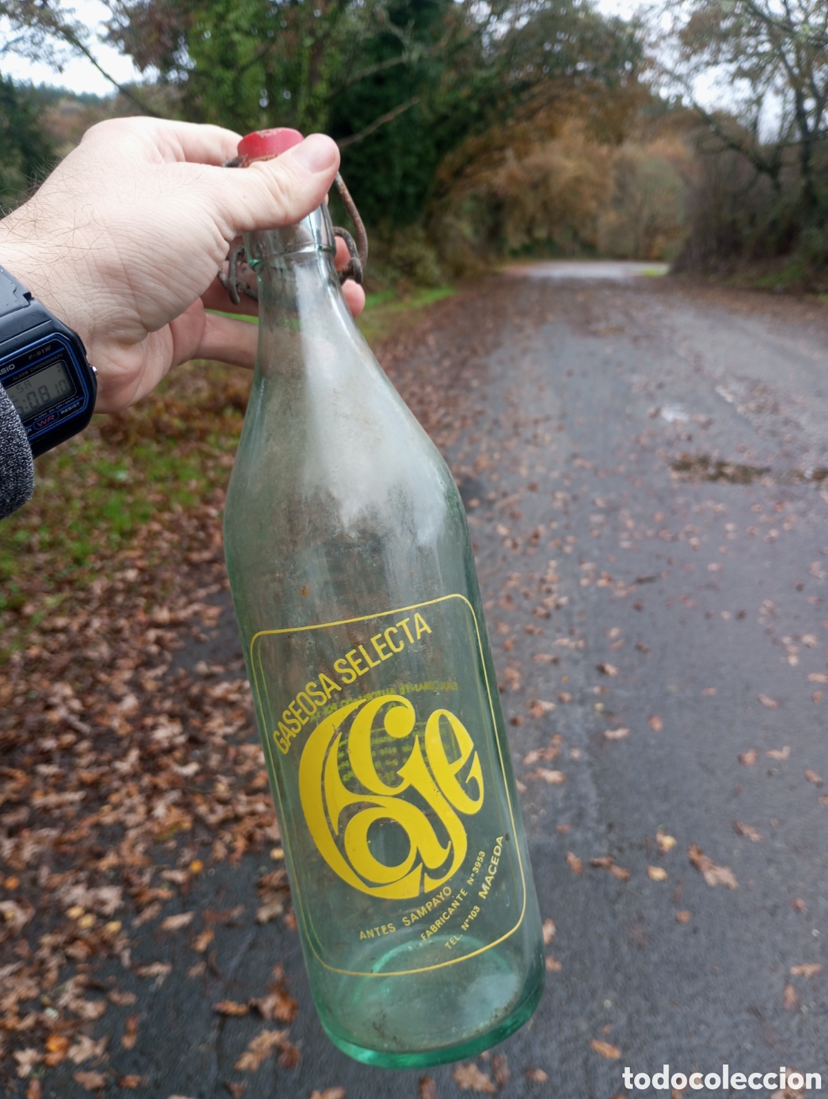 Botellas antiguas: Botella gaseosa gallega - Foto 1