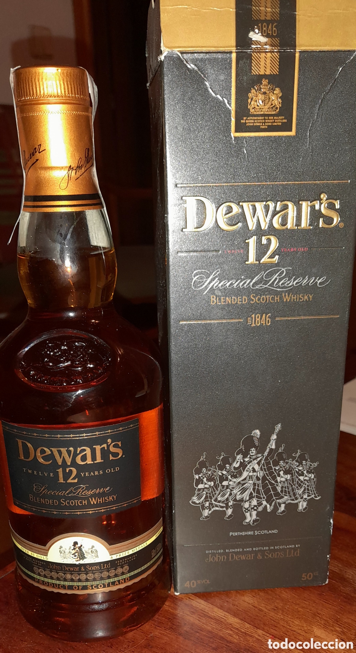 Botellas antiguas: Botella DEWARS 12 Reserva especial - Foto 4