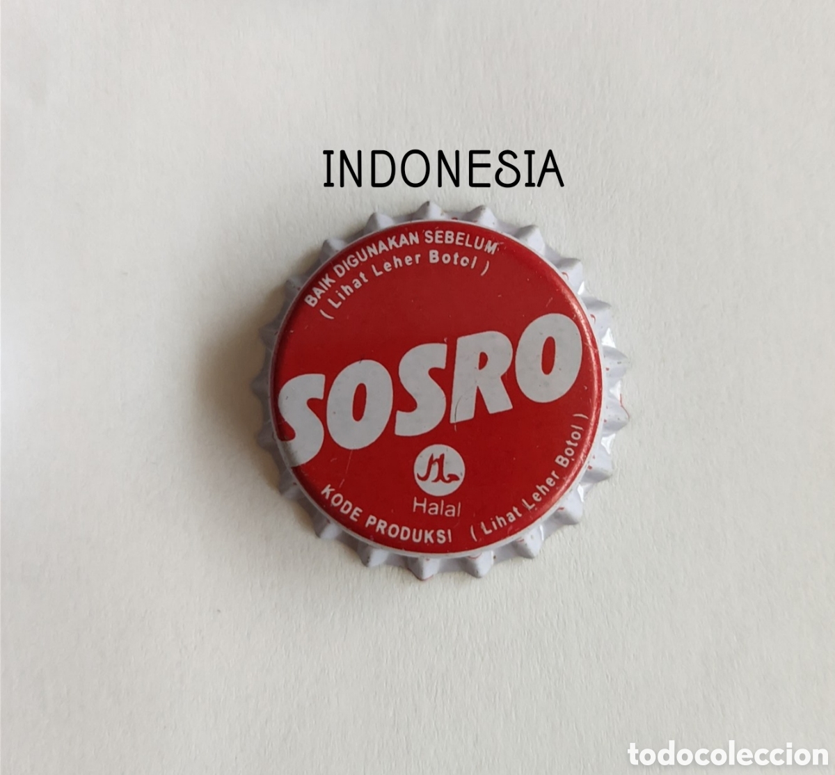 Botellas antiguas: Chapa corona sin usar de Indonesia - Foto 1