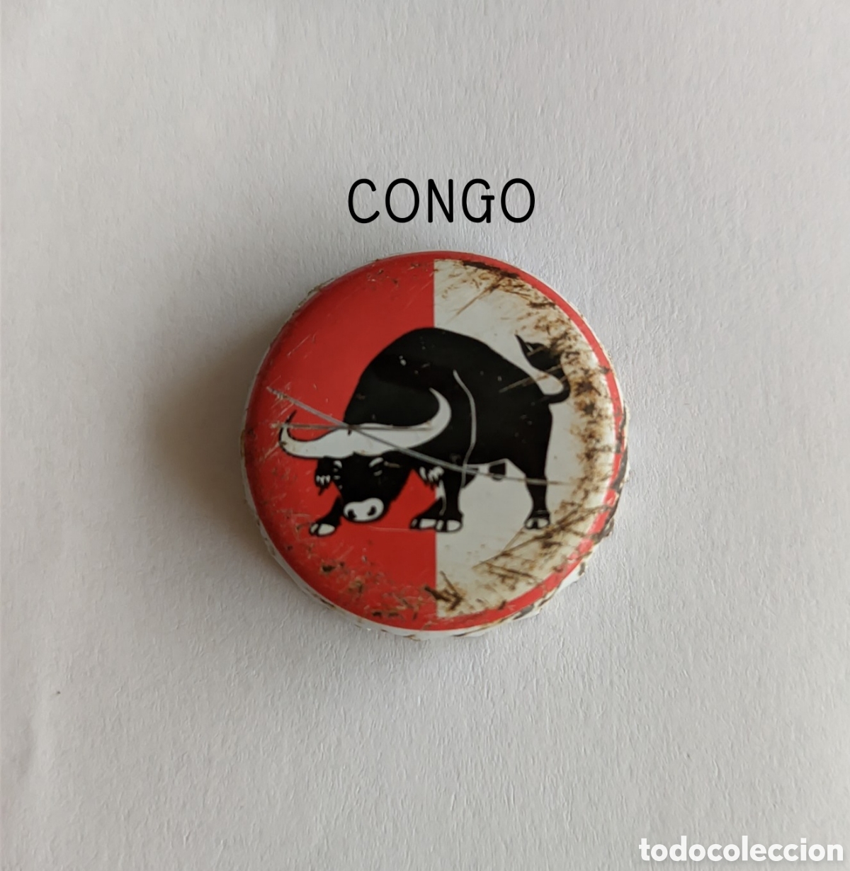Botellas antiguas: Chapa tap&oacute;n corona del Congo - Foto 1