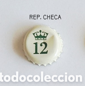 Botellas antiguas: Chapa tap&oacute;n corona Rep. Checa - Foto 1