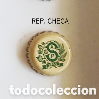 Botellas antiguas: Chapa tap&oacute;n corona Rep. Checa - Foto 1