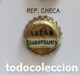Botellas antiguas: Chapa tap&oacute;n corona Rep. Checa - Foto 1