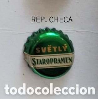 Botellas antiguas: Chapa tap&oacute;n corona Rep. Checa - Foto 1