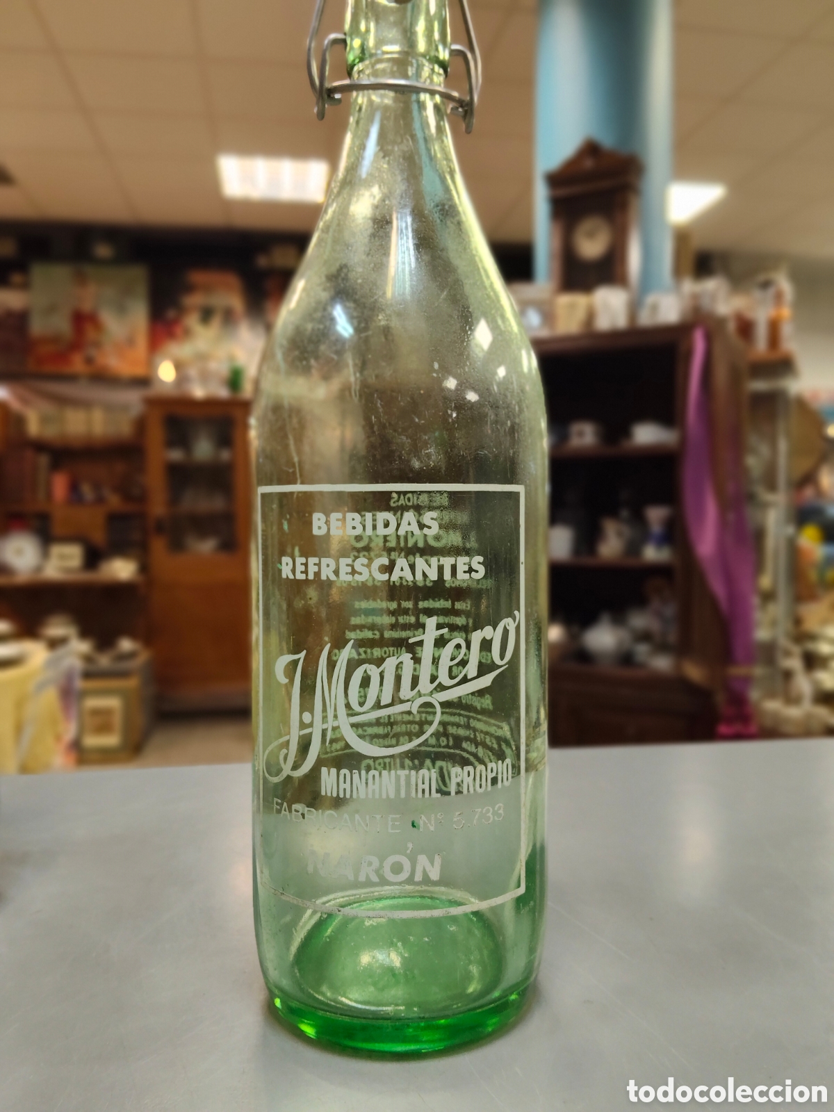 Botellas antiguas: Botella gaseosa Montero NARON - Foto 2