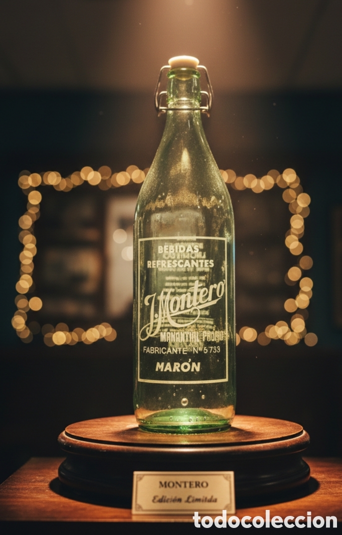 Botellas antiguas: Botella gaseosa Montero NARON - Foto 1